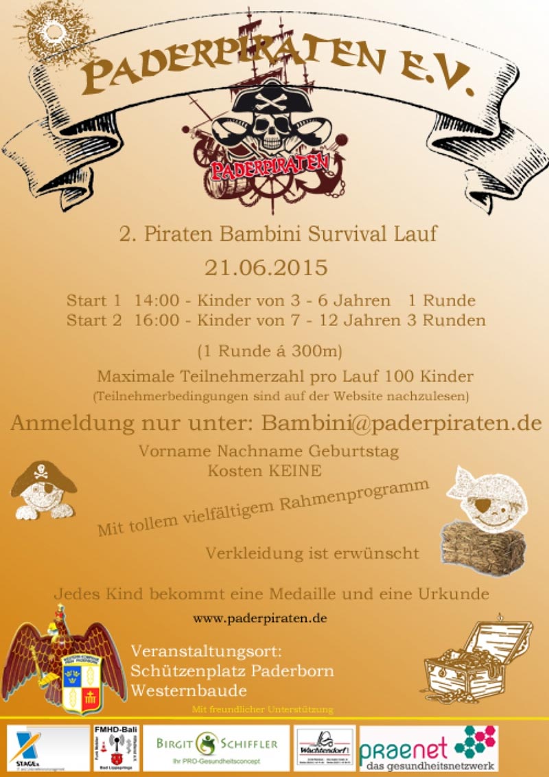 Zweiter Bambini Survival Lauf der Paderpiraten