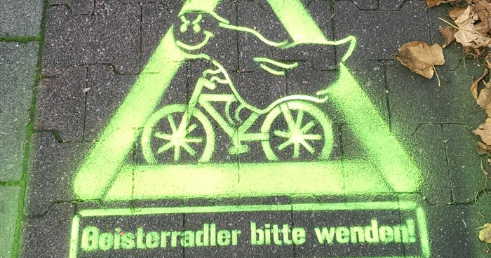 Graffiti Fahrrad Sicherheit Riemekestraße