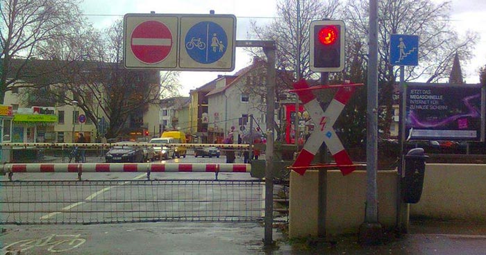 Bahnübergang Rosentor in Paderborn