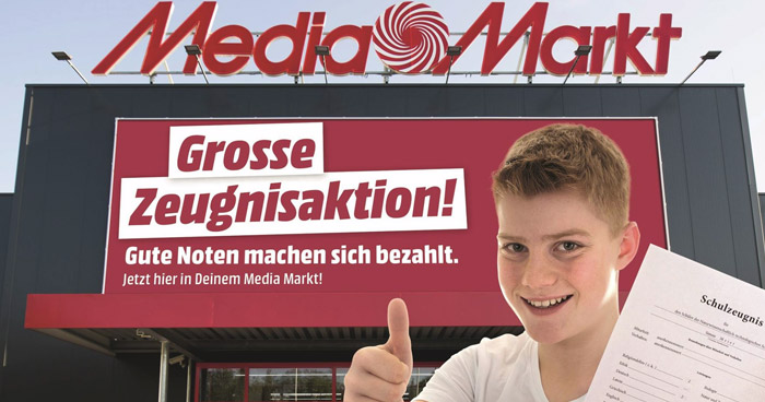 Media Markt Paderborn Zeugnisgeld Zeugnisaktion Geld für Gute Noten