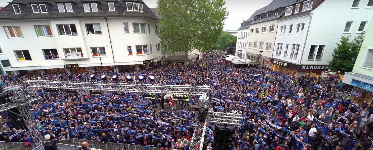 Aufstiegsfeier des SC Paderborn auf dem Rathausplatz